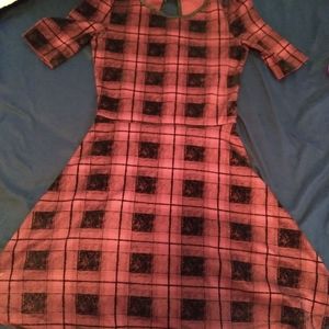 Plaid Black & Red Dress
